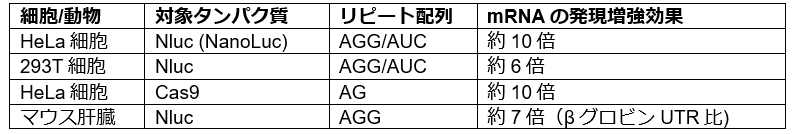 人工５’UTR配列によるmRNA医薬の発現増強プラットフォーム